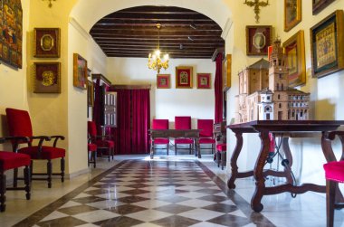 Ronda, İspanya - 11 Aralık 2014: Santa Maria la Belediye Başkanı kilise kutsal