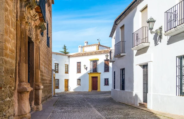 España Andalucía Ronda Casas Tradicionales Frente Palacio Mondragón — Foto de Stock