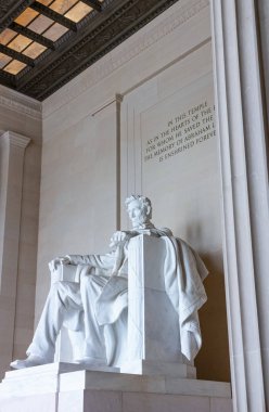 Washington, Amerika Birleşik Devletleri - 12 Ekim 2017: Presidenr Abraham Lincoln Lincoln Anıtı'Anıtı