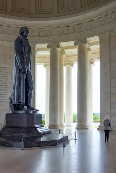 Washington Eua Outubro 2017 Estátua Presidente Thomas Jefferson Memorial Jefferson — Fotografia de Stock