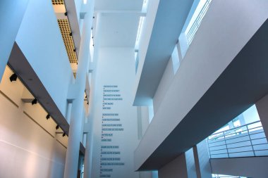 Barcelona, İspanya - 29 Eylül, 20012: Macba (Çağdaş Sanat Müzesi modern mimarileri)