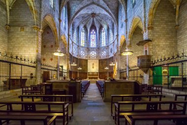 Barcelona, İspanya - 28 Eylül, 20012: Pedralbes Manastırı Kilisesi.