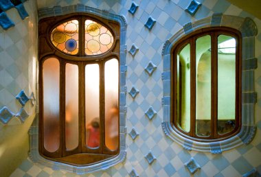 Barcelona, İspanya - 29 Eylül, 20012: Ayrıntı Del Modernisme müzenin modernist dekor