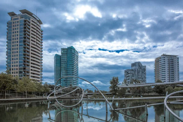 Barcellona Spagna Settembre 20012 Architetture Del Parco Della Diagonal Mar — Foto Stock