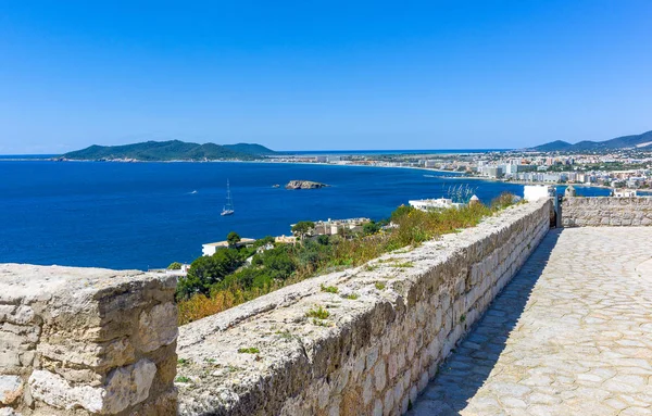 Балеарські Острови Elvissa Ібіца Старе Місто Dalt Vila Панорамний Вид — стокове фото