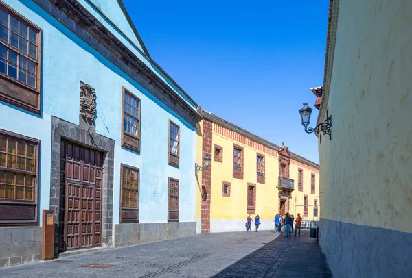 Tenerife Spain June 2013 Laguna Traditional Colored Houses Old Town — Stock Photo, Image
