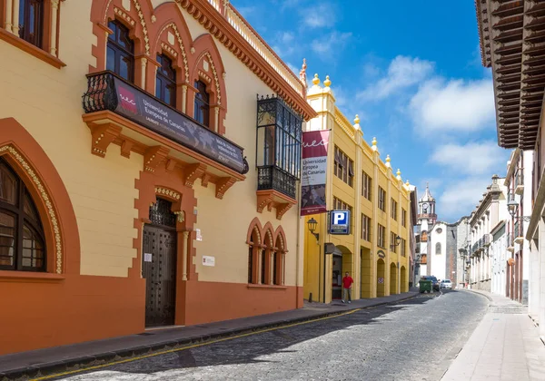 Tenerife España Junio 2013 Orotava Casas Colores Tradicionales Casco Antiguo — Foto de Stock