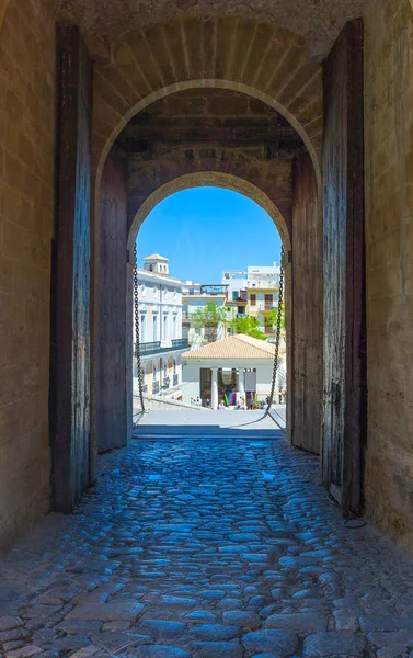 Ibiza Spanje Kan 2013 Oude Stad Dalt Vila Portal Ses — Stockfoto