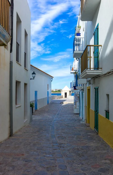 Balearerna Elvissa Ibiza Den Traditionella Arkitekturer Gamla Stan — Stockfoto