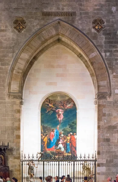 Palma Mallorca España Septiembre 20016 Una Pintura Sagrada Una Capilla — Foto de Stock