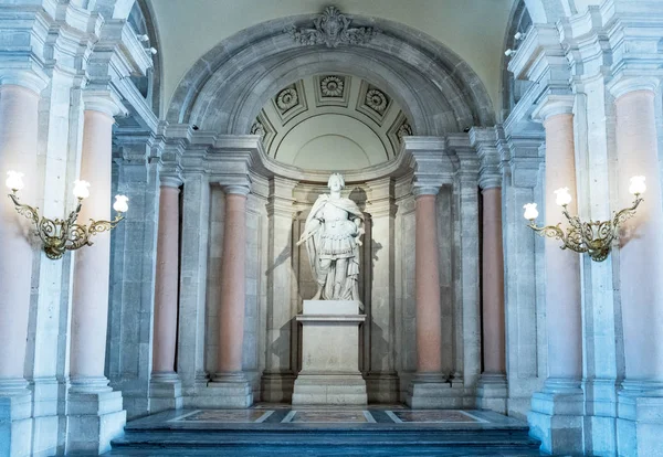 Madrid España Agosto 2015 Palacio Real Escultura Carlos Iii Frente — Foto de Stock