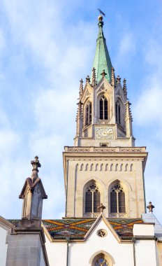 St.Gallen, İsviçre, neo gotic stil St. Lawrence Kilisesi