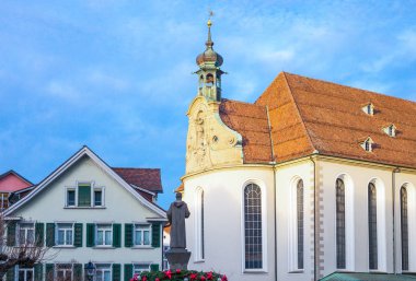 St.Gallen, İsviçre, Galen Meydanı ile katedral apsis
