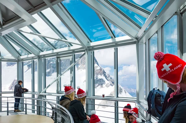 Jungfraujoch Sviçre Temmuz 2015 Gençlerin Sfenks Gözlemevi — Stok fotoğraf