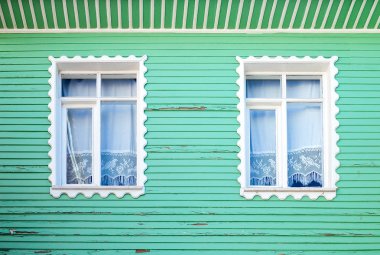 Marmaris, Türkiye, tarihi kent geleneksel bir evde windows