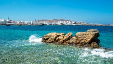 Yunanistan, Mykonos, denizden görünen ada