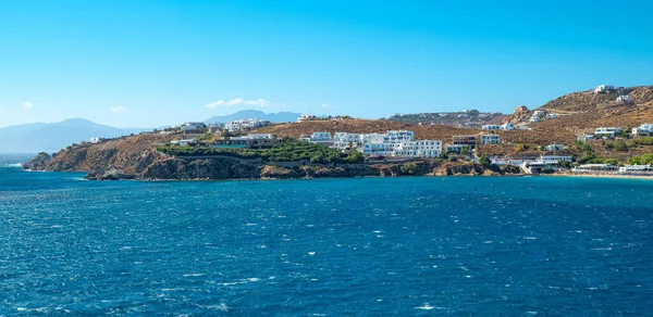 Grecia Mykonos Isla Vista Desde Mar —  Fotos de Stock