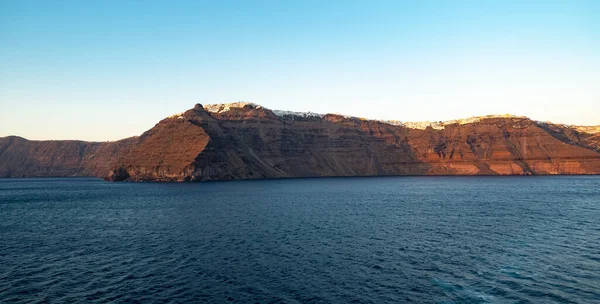 Grekland Utsikt Över Santorini Från Caldera Havsområde — Stockfoto