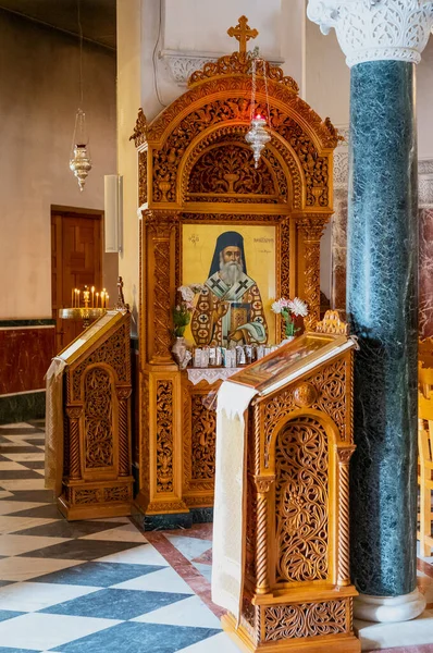 Aegina Griekenland Maart 2018 Het Interieur Van Kathedraal Van Saint — Stockfoto