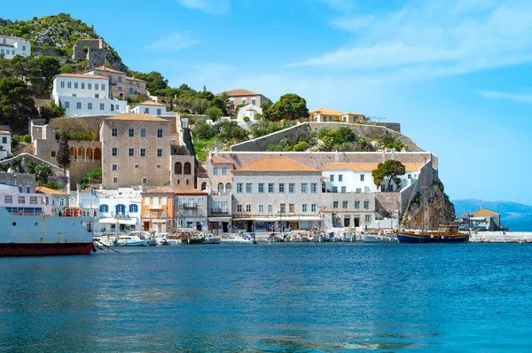 Grecia Golfo Tesalónica Isla Hydra Vista Desde Mar —  Fotos de Stock