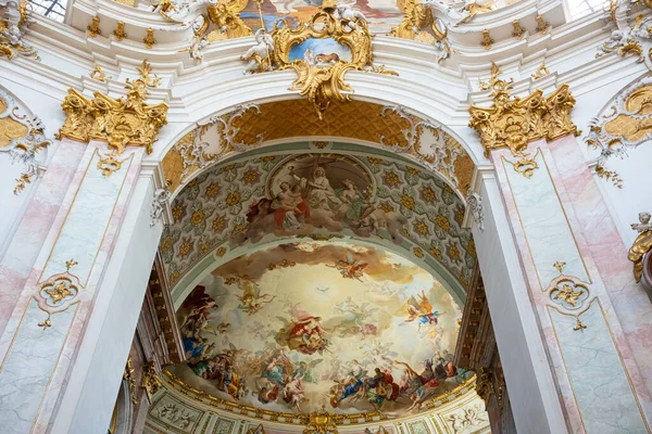 Ettal Alemania Juky 2018 Lander Bávaro Frescos Interior Del Monasterio —  Fotos de Stock