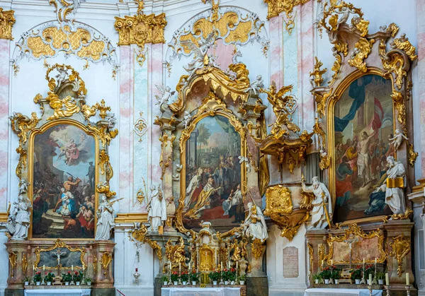 Ettal Alemanha Juky 2018 Lander Baviera Pequenos Altares Com Estátuas — Fotografia de Stock