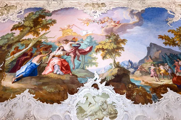 2018 Nymphenburg Palace Frescoes Vault Great Hall — 스톡 사진