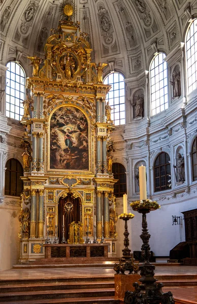 Munich Germany July 2018 Golden Main Altar Church Michael — Stock Photo, Image