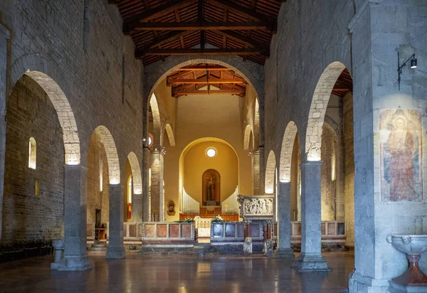 Barga Italy June 2018 Nave Cathedral Saint Christopher Collegiata San — Stock Photo, Image
