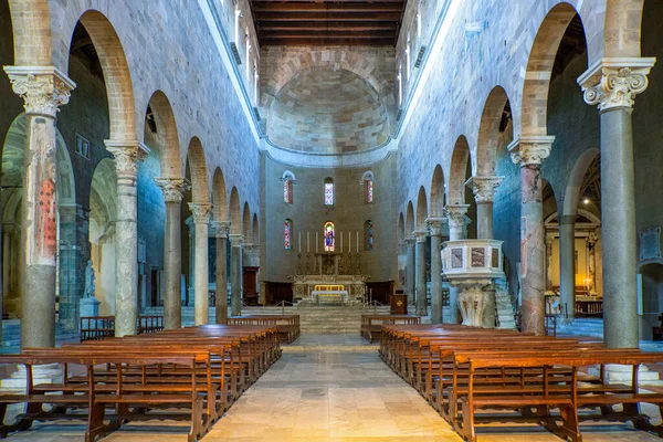 Lucca Italië Juni 2018 Het Schip Van San Frediano Basiliek — Stockfoto