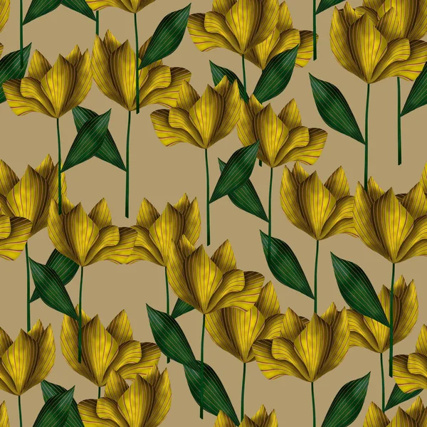 Seamless pattern with flowers for print, greeting cards, advertising.