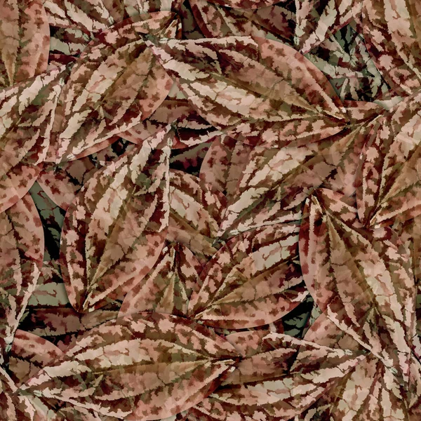 Seamless pattern with leaves. Natural pattern. Stylization: watercolor.