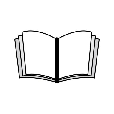 kitap simgesi vektör illüstrasyon tasarım şablonu