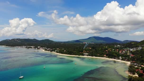 Изумительный Вид Море Тропический Курорт Солнечный День — стоковое видео