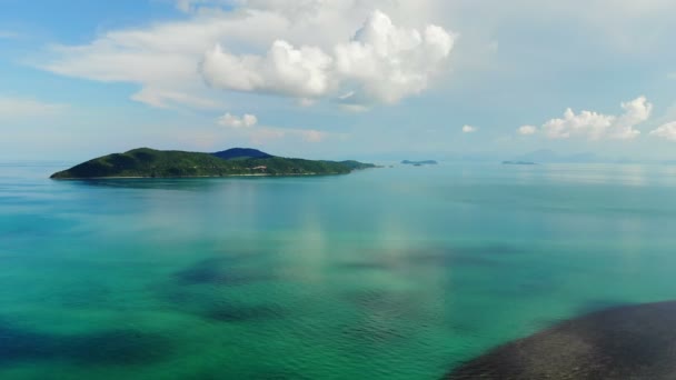 Дивовижний Повітряний Вид Морський Тропічний Острів Сонячний День — стокове відео