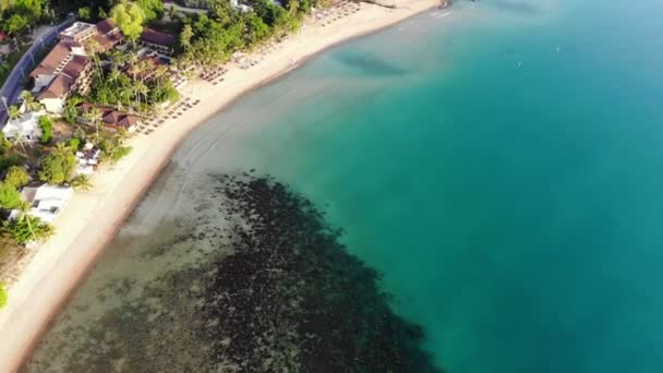 Дивовижний Повітряний Вид Морський Тропічний Острів Сонячний День — стокове відео