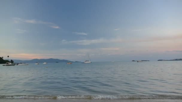 Increíble Vista Aérea Del Mar Isla Tropical Día Soleado — Vídeos de Stock