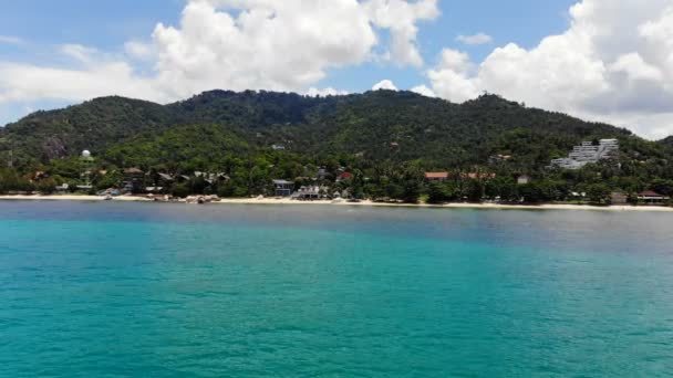 Incredibile Vista Aerea Del Mare Dell Isola Tropicale Nella Giornata — Video Stock