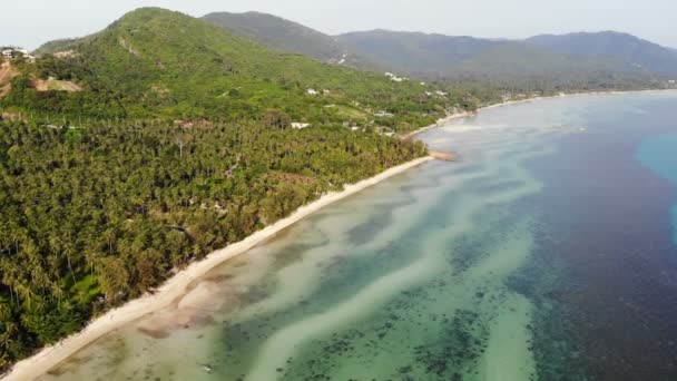 Increíble Vista Aérea Del Mar Isla Tropical Día Soleado — Vídeos de Stock