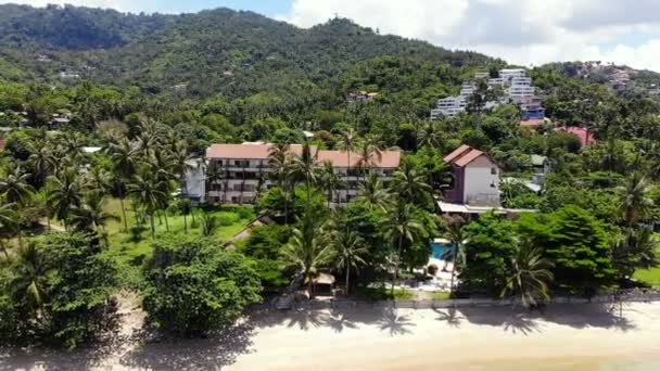 Increíble Vista Aérea Del Mar Isla Tropical Día Soleado — Vídeos de Stock