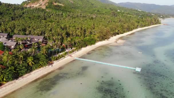 Incredibile Vista Aerea Del Mare Dell Isola Tropicale Nella Giornata — Video Stock