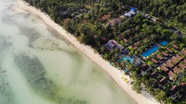 Increíble Vista Aérea Del Mar Isla Tropical Día Soleado — Vídeo de stock