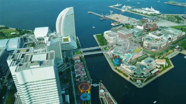 Vista Timelapse Del Paisaje Urbano Yokohama Japón — Vídeos de Stock