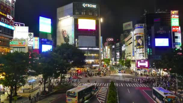 Токіо Японія Липня 2018 Люди Які Ходять Через Шібую — стокове відео
