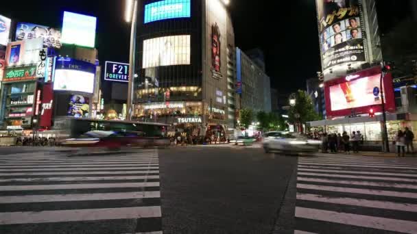 Tokio Japan Juli 2018 Passanten Shibuya Übergang — Stockvideo