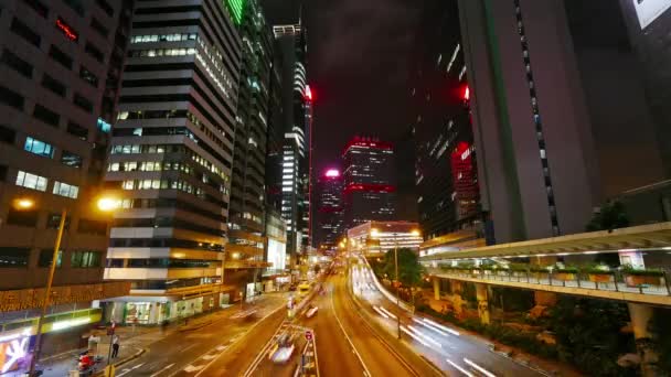 Hong Kong Septiembre 2018 Vídeo Time Lapse Tráfico Ciudad Hong — Vídeos de Stock