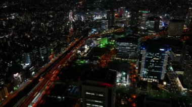 4 k video lapse zaman geceleri, Tayland Bangkok meşgul trafik