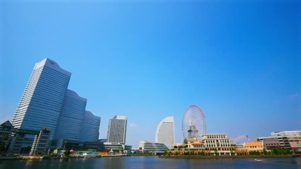 Vista Timelapse Del Paisaje Urbano Yokohama Japón — Vídeos de Stock