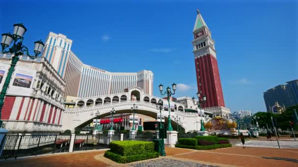 Macau Cina Settembre 2018 Hotel Casinò Veneziani Macao Cina — Video Stock