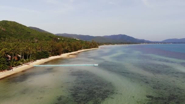 风景如画的滨海海浪 热带海滩和蓝天 — 图库视频影像